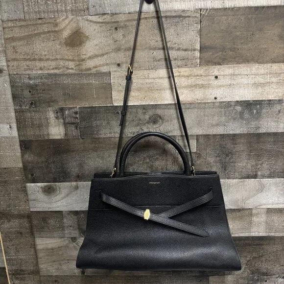 Veronica Beard Large Dash Tote Bag Black Pebble Leather with Dust Cover NEW - Picture 3 of 9